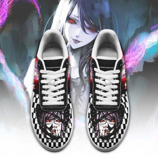 Tokyo Ghoul Rize Air Force Sneakers Custom Checkerboard Shoes Anime - 2 - GearAnime