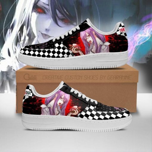 Tokyo Ghoul Rize Air Force Sneakers Custom Checkerboard Shoes Anime - 1 - GearAnime