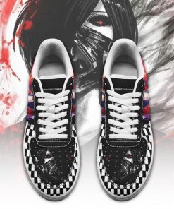 Tokyo Ghoul Touka Air Force Sneakers Custom Checkerboard Shoes Anime - 2 - GearAnime