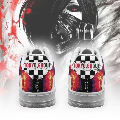 Tokyo Ghoul Touka Air Force Sneakers Custom Checkerboard Shoes Anime - 3 - GearAnime