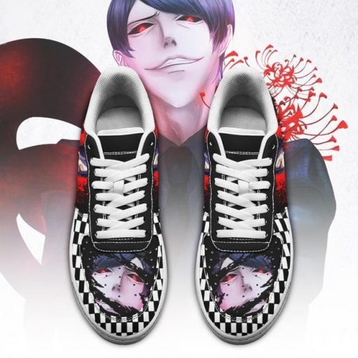 Tokyo Ghoul Tsukiyama Air Force Sneakers Custom Checkerboard Shoes Anime - 2 - GearAnime