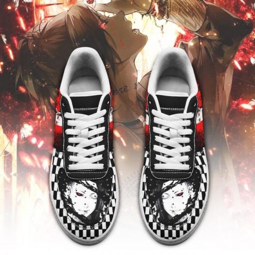 Tokyo Ghoul Uta Air Force Sneakers Custom Checkerboard Shoes Anime Leather - 2 - GearAnime