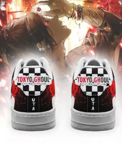 Tokyo Ghoul Uta Air Force Sneakers Custom Checkerboard Shoes Anime Leather - 3 - GearAnime