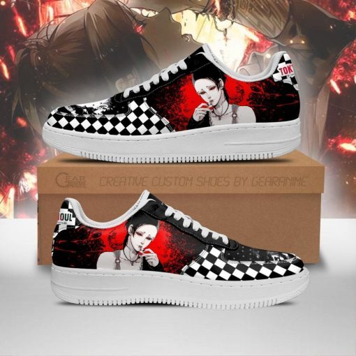 Tokyo Ghoul Uta Air Force Sneakers Custom Checkerboard Shoes Anime Leather - 1 - GearAnime