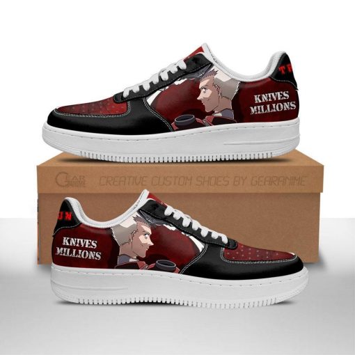 Trigun Shoes Knives Millions Air Force Sneakers Anime Shoes - 1 - GearAnime