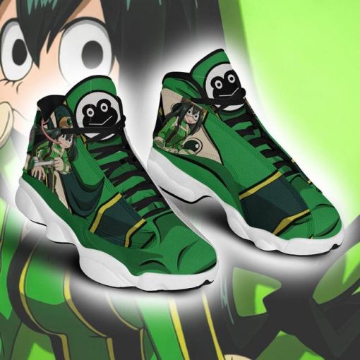 Tsuyu Asui Jordan 13 Shoes My Hero Academia Anime Sneakers - 4 - GearAnime