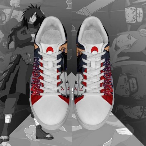 Uchiha Madara Skate Shoes Naruto Anime Custom Shoes PN10 - 3 - GearAnime
