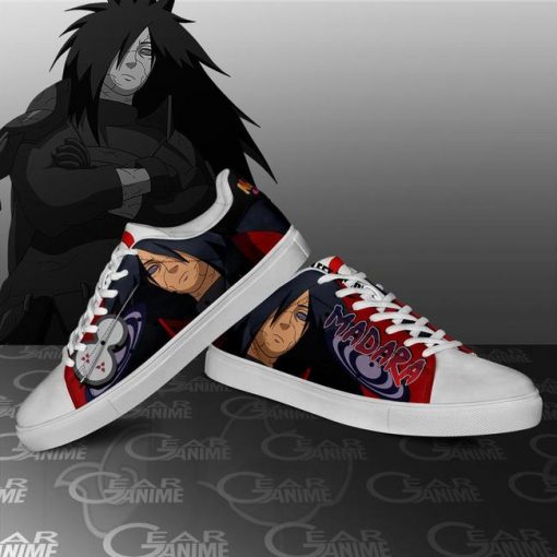 Uchiha Madara Skate Shoes Naruto Anime Custom Shoes PN10 - 4 - GearAnime