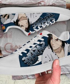 Uchiha Sasuke Skate Shoes Naruto Anime Custom Shoes PN10 - 2 - GearAnime