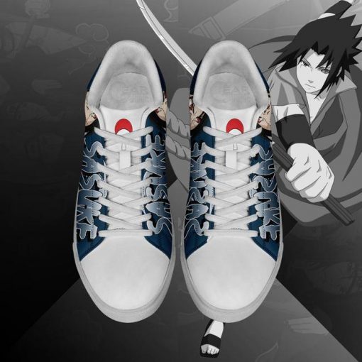Uchiha Sasuke Skate Shoes Naruto Anime Custom Shoes PN10 - 3 - GearAnime
