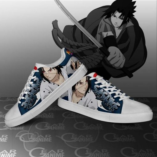 Uchiha Sasuke Skate Shoes Naruto Anime Custom Shoes PN10 - 4 - GearAnime