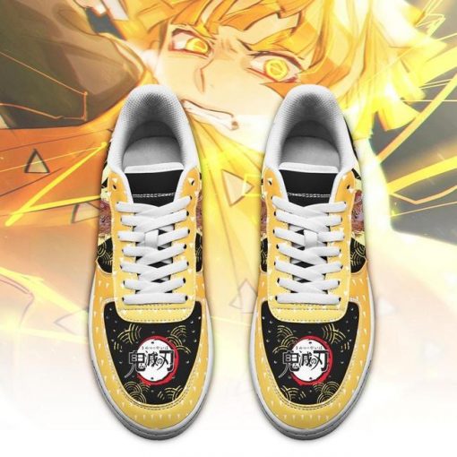 Zenitsu Air Force Sneakers Custom Demon Slayer Anime Shoes Fan PT05 - 2 - GearAnime