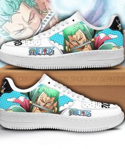 Zoro One Piece Sneakers Custom Anime Air Force Shoes PT04 - 1 - GearAnime