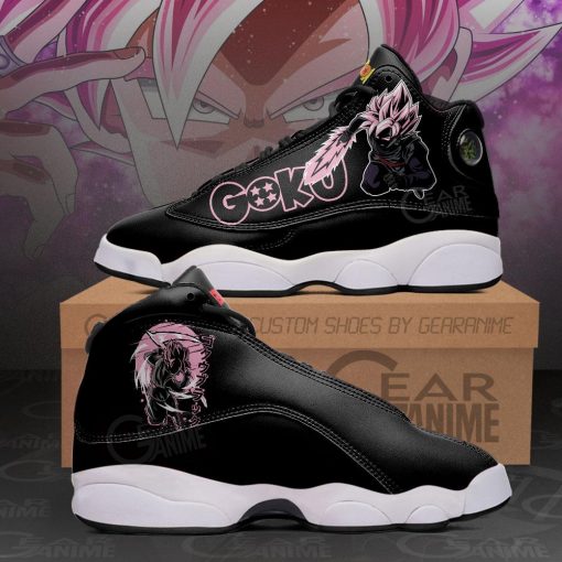 Goku Black Rose Jordan 13 Sneakers Dragon Ball Super Anime Shoes MN11 - 1 - GearAnime