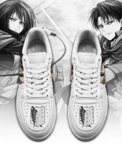 Levi and Mikasa Ackerman Air Force Shoes AOT Custom Anime Sneakers PT11 - 2 - GearAnime