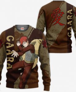Gaara Hoodie Shirt Naruto Anime Jacket VA12 - 2 - GearAnime