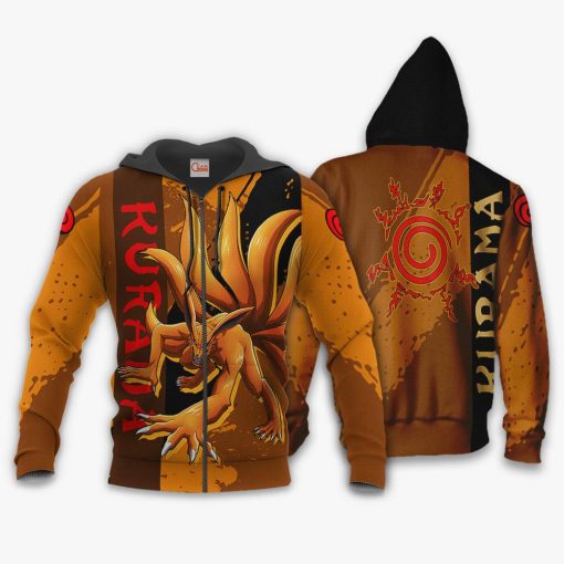 Kurama Hoodie Naruto Shirt Custom Anime Zip Jacket - 1 - GearAnime