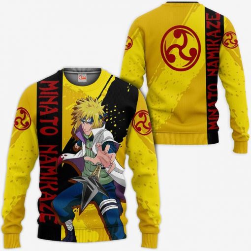 Namikaze Minato Hoodie Shirt Naruto Anime Jacket VA12 - 2 - GearAnime