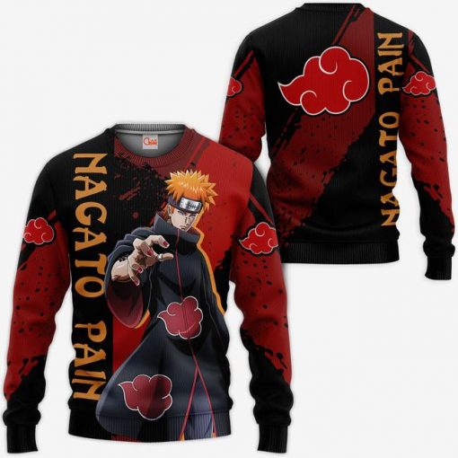 Nagato Pain Hoodie Akatsuki Naruto Shirt Custom Anime Zip Jacket - 2 - GearAnime