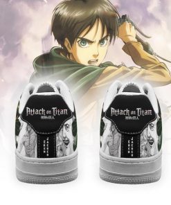 AOT Scout Eren Air Force Sneakers Attack On Titan Anime Shoes Mixed Manga - 3 - GearAnime
