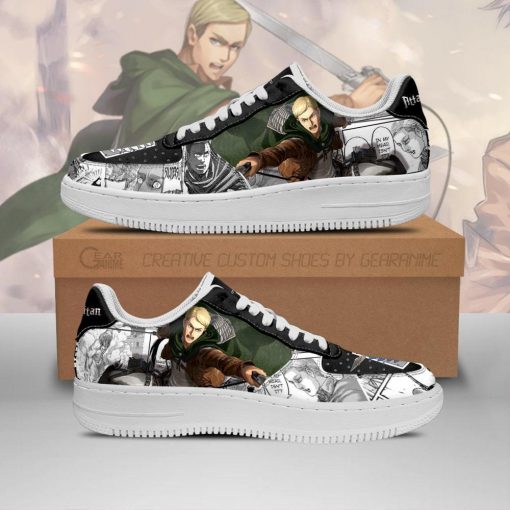 AOT Scout Erwin Air Force Sneakers Attack On Titan Anime Shoes Mixed Manga - 1 - GearAnime