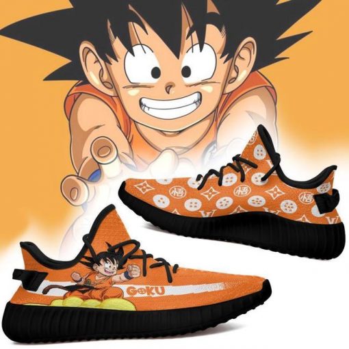 Cute Kid Goku Yzy Shoes Dragon Ball Shoes Fan MN03 - 2 - GearAnime