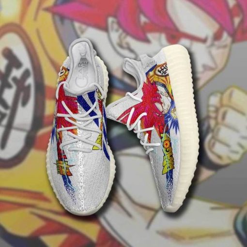 Goku God Super Saiyan Yzy Shoes Dragon Ball Super Custom Anime Sneakers TT10 - 2 - GearAnime