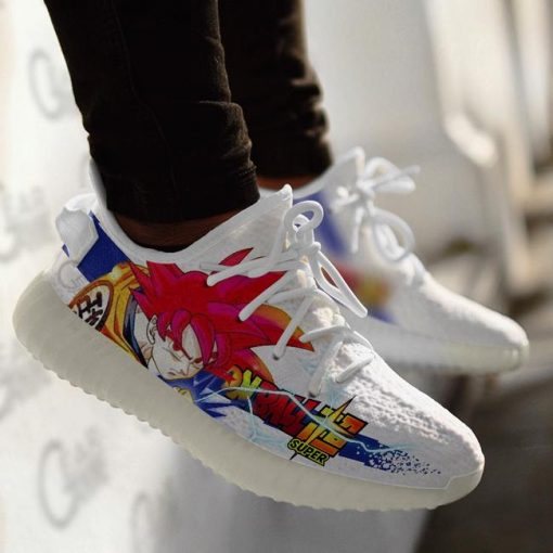 Goku God Super Saiyan Yzy Shoes Dragon Ball Super Custom Anime Sneakers TT10 - 3 - GearAnime
