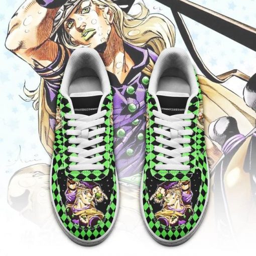 Gyro Zeppeli Air Force Sneakers Custom JoJo's Anime Shoes Fan Gift Idea PT06 - 2 - GearAnime
