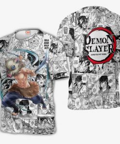 Inosuke Hashibira Demon Slayer Anime Mix Manga Hoodie Shirt - 3 - GearAnime