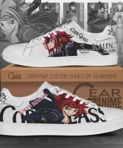 Code Geass Kalen Kozuki Skate Shoes Custom Anime ShoesGear Anime