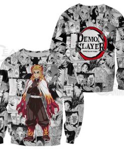 Kyojuro Rengoku Shirt Demon Slayer Anime Mix Manga Hoodie - 2 - GearAnime