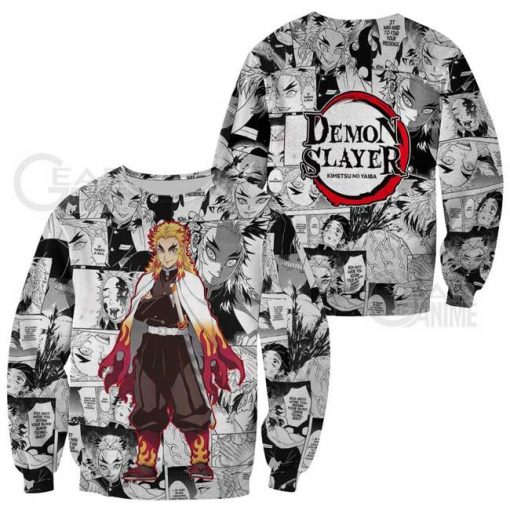 Kyojuro Rengoku Shirt Demon Slayer Anime Mix Manga Hoodie - 2 - GearAnime
