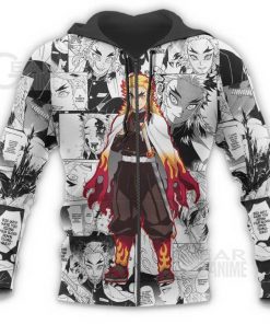 Kyojuro Rengoku Shirt Demon Slayer Anime Mix Manga Hoodie - 8 - GearAnime