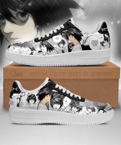 L Lawliet Air Force Sneakers Death Note Anime Shoes Fan Gift Idea PT06 - 1 - GearAnime