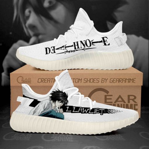 Death Note Yzy Shoes L Lawliet Custom Anime Sneakers - 1 - GearAnime