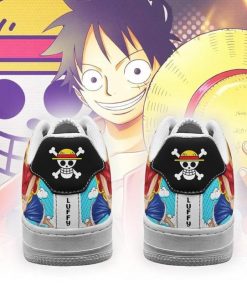 Monkey D Luffy Air Force Sneakers Custom One Piece Anime Shoes Fan PT04 - 3 - GearAnime