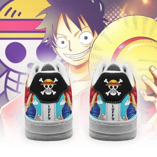 Monkey D Luffy Air Force Sneakers Custom One Piece Anime Shoes Fan PT04 - 3 - GearAnime