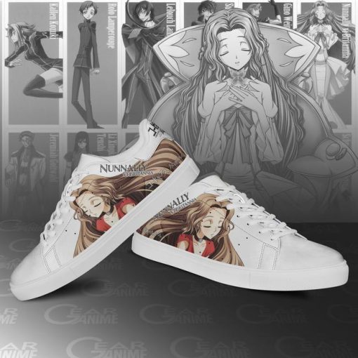 Code Geass Nunnally vi Britannia Skate Shoes Custom Anime ShoesGear Anime