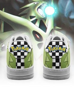 Poke Tyranitar Air Force Sneakers Checkerboard Custom Pokemon Shoes - 3 - GearAnime
