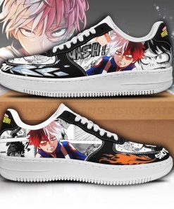 Shoto Todoroki Air Force Sneakers Custom My Hero Academia Anime Shoes Fan Gift PT05 - 1 - GearAnime