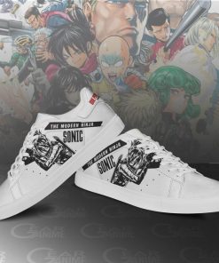Sonic Skate Shoes One Punch Man Custom Anime Shoes PN11 - 3 - GearAnime