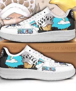 Trafalgar D. Water Law Air Force Sneakers Custom One Piece Anime Shoes Fan PT04 - 1 - GearAnime