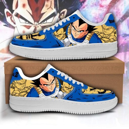 Vegeta Blue Air Force Sneakers Custom Dragon Ball Anime Shoes Fan Gift PT05 - 1 - GearAnime