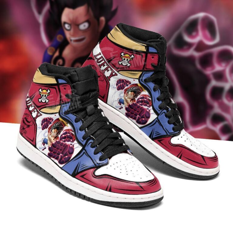 Monkey D Luffy Sneakers Gear 4 One Piece Anime Shoes - Shopeuvi