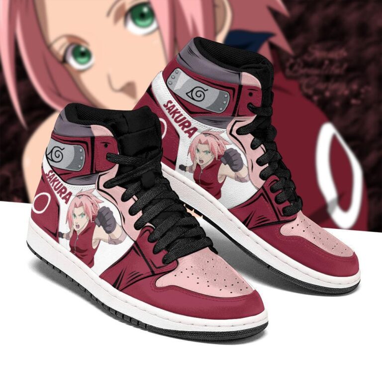 Naruto Sakura Haruno Shoes Symbol Costume Anime Shoes - Shopeuvi
