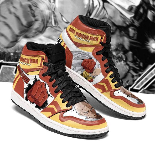 One Punch Man Sneakers Saitama Serious Punch Anime Shoes - Shopeuvi